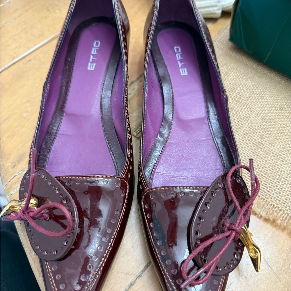Etro Burgundy Women's Shoes